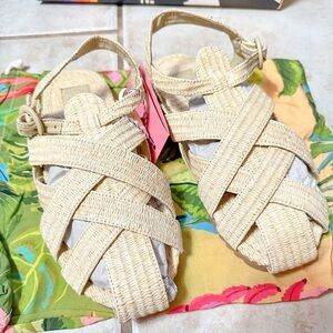 FARM Rio Raffia Zigzag Woven Sandals Size‎ 8.5